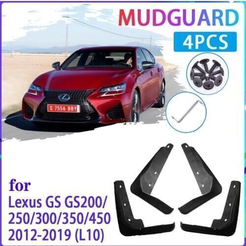 4 PCS Car Mud Flaps for Lexus GS GS200 GS250 GS300 GS350 GS450 L10 2012~2019 Mudguard Splash Guards Fender Auto Accessories