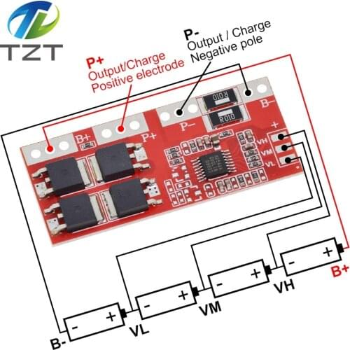 4S 30A High Current Li-ion Lithium Battery 18650 Charger Protection Board Module 14.4V 14.8V 16.8V Overcharge Over Short Circuit