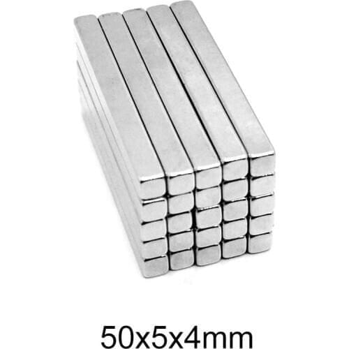 5/10/20/30/50PCS 50x5x4 Block Strong Rare Earth Magnet 50mm x 5mm Neodymium Magnets sheet 50x5x4mm N35 Permanent Magnet 50*5*4