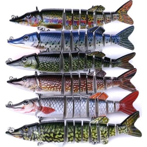 6pcs Fishing lure 12.7cm 20g Swimbait Lifelike Muliti Jointed Crankbait Fishing Tackle pesca