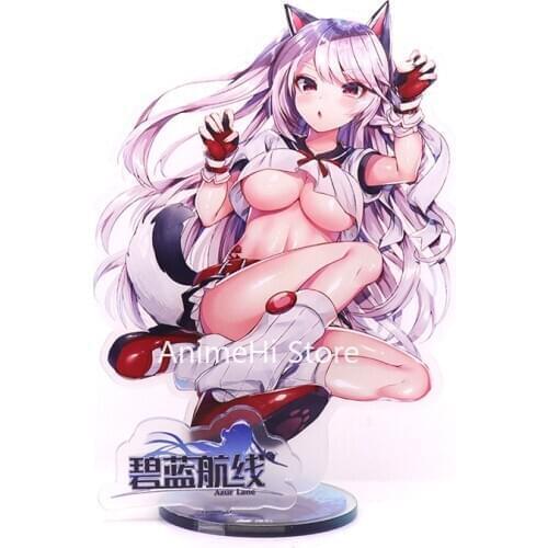 Azur Lane Game Action Figure Cosplay Anime Toys HMS Hood Bismark Prinz Eugen IJN Takao Atago Acrylic Stand Model Dolls 15cm