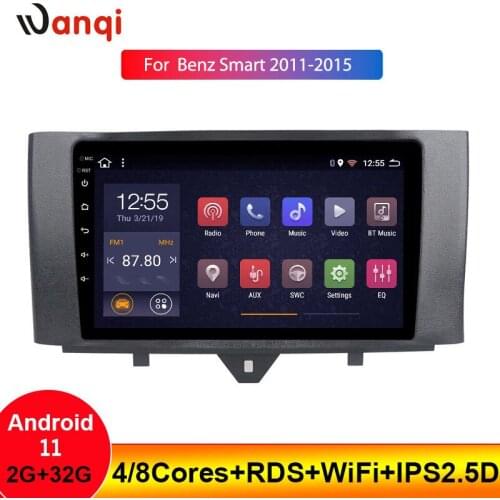 Wanqi Car Radio For Benz Smart Fortwo 2011-2015 Multimedia Video Player Navigation GPS Android 8.1 Car Accessories SWC Bluetooth