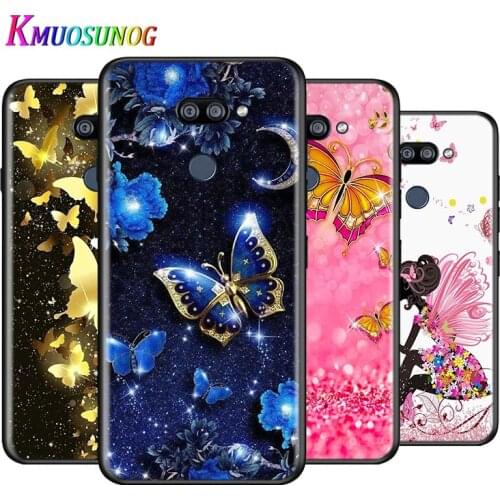 Butterfly Flower Mandala For LG K22 K71 K61 K51S K41S K30 K20 2019 Q60 V60 V50S V50 V40 V35 V30 G8 G8S G8X ThinQ Phone Case