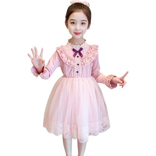 Dress For Girls Pricenss Dress For Girl Spring Autumn Kids Dresses Teenage Costume For Girls 6 8 10 12 14