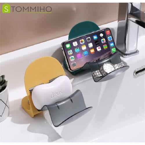 STOMMIHO Soap Box Drain Soap Holder Box Punch-Free Water-free Storage Bathroom Gadgets Bathroom Supplies Bathroom Accessories
