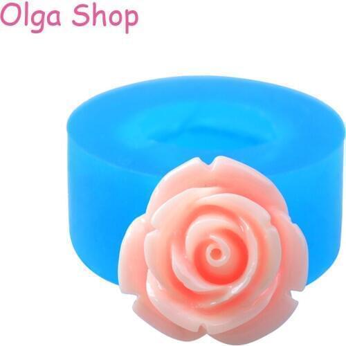 HYL313 19.3mm Flower Rose Flexible Silicone Mold - Cake Decoration, Fondant, Candy, Chocolate, Resin, Soap, Clay, Wax Mold
