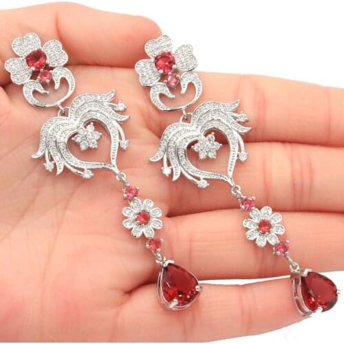 47x16mm Classic Long Big 10g Created Blue Turquoise CZ Gift For Sister Silver Earrings