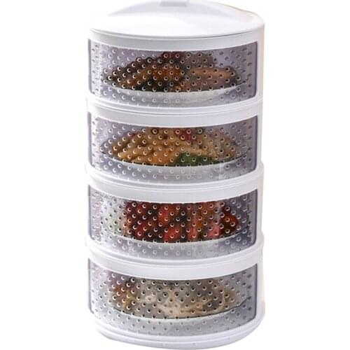 Dish Cover Heat Preservation Kitchen Cover Dining Table Leftover Storage Box Transparent Stack Layers of Food