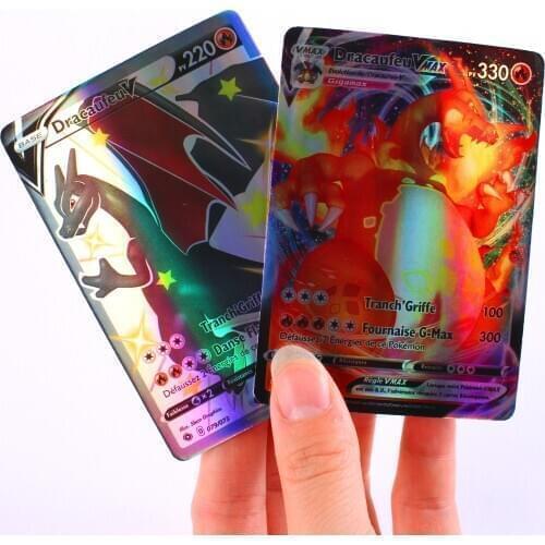Best sales New French Pokemon cards Dracaufeu V Vmax Papilusion Charizard Gardevoir Tag Mew Mewtwo For Collection
