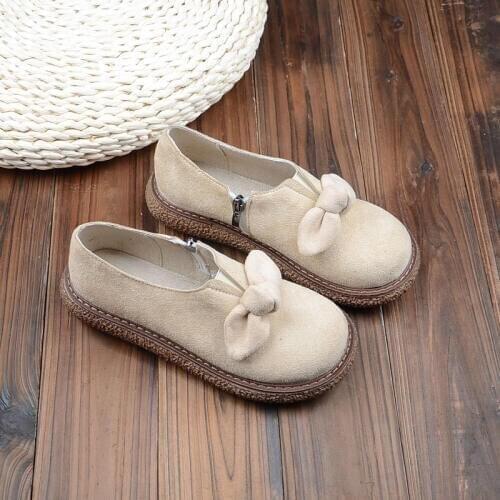 Mori Literary Retro Flat Big Head Shoes Butterfly-Knot Round Head Doll Shoes Thick Bottom Muffin Japanese Casual Single Shoes