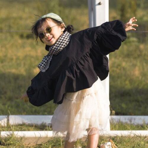 Fashion Loose Blouse for Baby Girls Kids Girls Princess Puff Sleeve Shirts Toddler Girl Cute Loose Pullovers Top Tee Girl Blouse