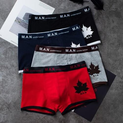 4pcs/lot Mens Underpants Cotton Underwear Men Boxer Short Breathable Brand Boxer Print Men Briefs Comfortable Shorts Jdren