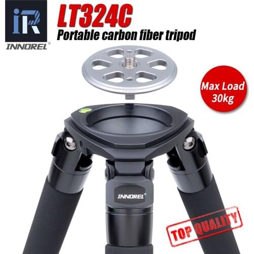 LT324C Professional 10 Layers Carbon Fiber Tripod Heavy Duty Lens Camera Stand for Portable Digital SLR Camera 75mm Bowl Adapter