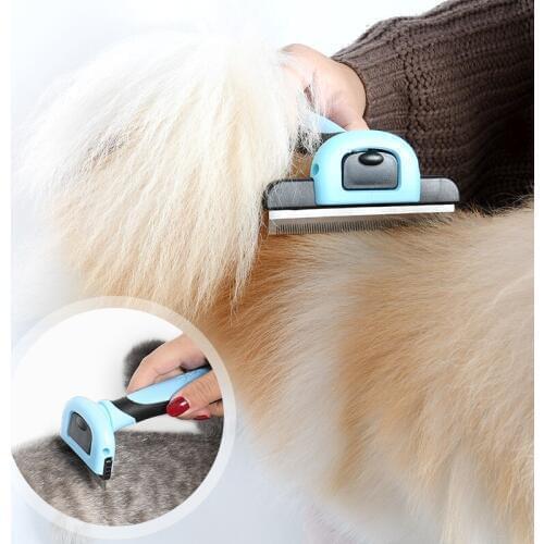 Dog Hair Removal Comb Cat Dog Automatic Hair Removal Comb Pet Open Comb Can Change Hair Depilation Comb