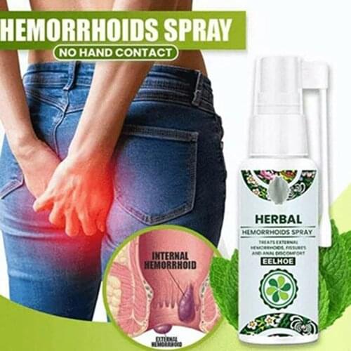 3 Bottles 30ml Hemorrhoid Treatment Spray Natural Herbal Essence No Stimulation For Itching Swelling Of External Hemorrhoids