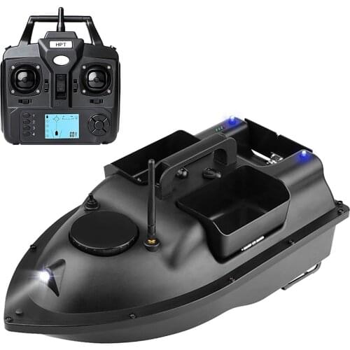 V18 GPS Smart Fish Finder RC Fishing Bait Boat GPS Positioning 500M Remote Wireless Control with 3 Hoppers LCD Screen Bait Boat