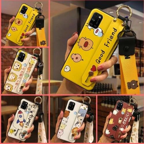 Waterproof Cartoon Phone Case For Wiko View5/View5 Plus Soft Cute Silicone Wrist Strap For Girls