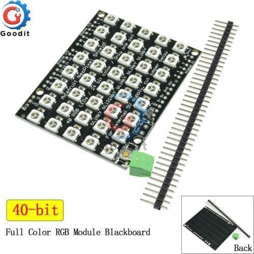 WS2812 5050 RGB LED Ring Lamp Light WS2812B Module Strip 40 Bits 5*8 Bit with Integrated Drivers RGB 40 For Arduino LED Lights