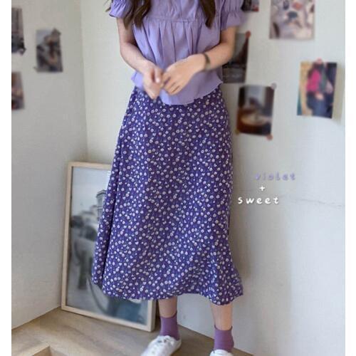 Retro Sweet Style Floral Prints Skirts For Women Beach Sunny Breathable Chiffon Skirts Fashion Wild High Waist Skirt