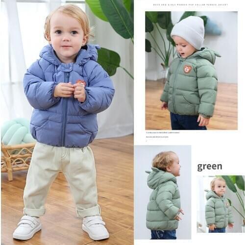 Winter Clothes For Children Ears Padded Jacket For Middle Children Down Cotton Jacket For Boys And Girls Cotton Jacket For Baby