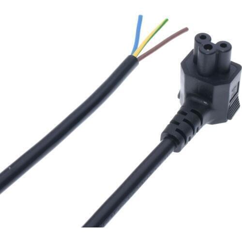 1.5m black VDE certified right angle IEC320 C5 power cord H05VV-F 3G 0.75MM 250V 10A