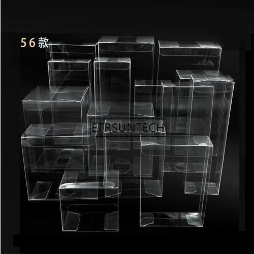 200pcs/lot Many Size Clear Waterproof Plastic PVC box square rectangle gift box Packaging for crafts/cosmetic/bottle/souvenir