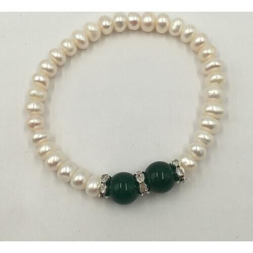 Free shipping ,100% NATURE FRESHWATER PEARL Bracelet