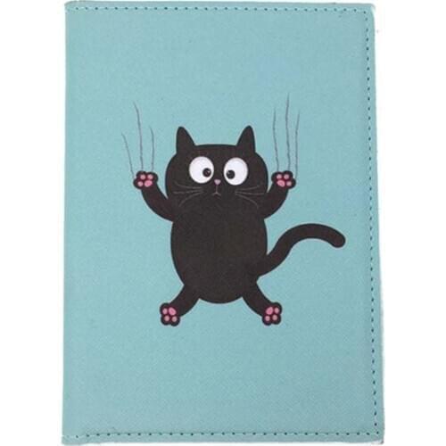 Cute Black Cat & Panda Travel Passport Case ID Card Cover Passport Holder Protector Organizer Travel High Quality Card Holder