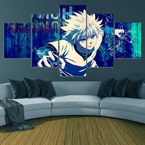 Home Decor Hd Print Wall Artwork 5 Piece Hunter X Hunter Painting Picture Modular Modern Canvas Animation Poster For Living Room