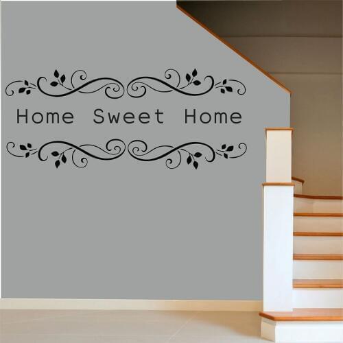 Home Sweet Home - Wall Quote Sticker - Wall Art Sticker- Art Decor Removable vinyl wall sticker home decor living room A687