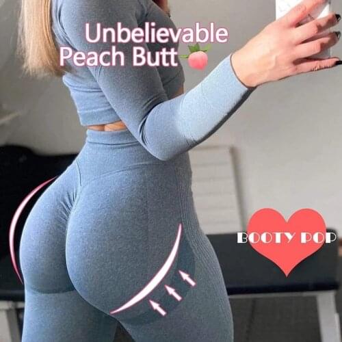 INFILAR Sexy Booty Women Seamless Leggings Fitness Sports Running Pants Smile Pattern Leggins Push Up Slim Gym Pants Mujer 2021