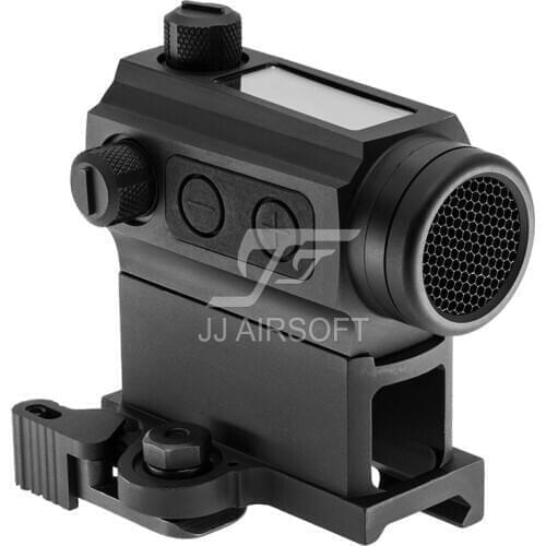 JJ Airsoft Solar Power Red Dot Sight with QD Riser Mount and Killflash / Kill Flash HS503C