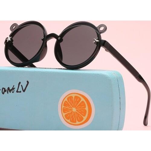 Round Vintage Trend Children Sunglasses Fashion Boys Girls Plastic Glasses Kids Baby Brands Design Sun Glasses New Uv400