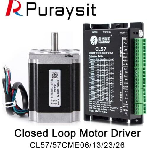 Leadshine 2 Phase 57 Series NEMA23 Step Motor Sets 57CM06 57CM13 57CM23 57CM26 + Driver DM542S Input Voltage VDC20-50V