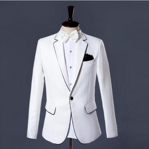 Blazer men formal dress latest coat pant designs suit men costume homme masculino trouser marriage wedding suits for mens white