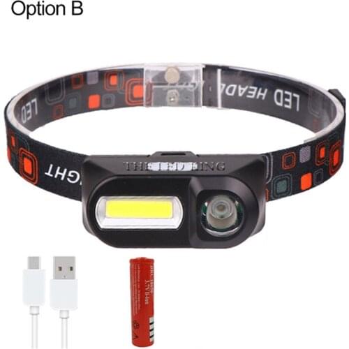 6000lumens Led Headlamp 6 modes XPE+COB Headlight Head Torch Flashlight Head lamp by 18650 battery for Fishing Hunting