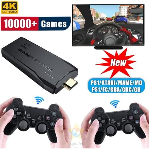 2021 New USB Wireless Console Game Stick Video Game Console 32GB/64GB Classic Game 8 Bit Mini Retro Controller HD TV Output
