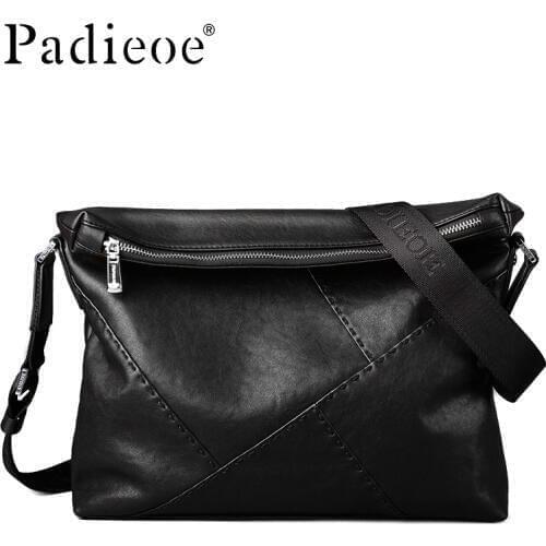 Padieoe crossbody bags for men leather shoulder bags satchel bag sling bag purses fashion vintage