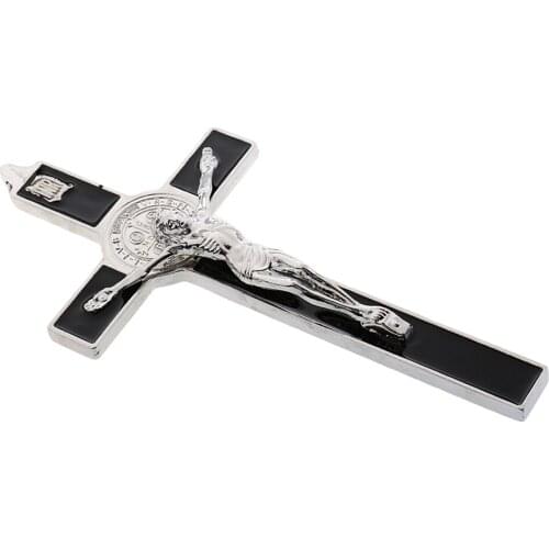 Crucifix Jesus Christ On The Stand Cross Figurine for Home Chapel Decoration