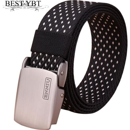 Best YBT Unisex Nylon Belt Alloy Smooth Buckle Belt Outdoor Dot Casual Army Quick-drying Tactical Men And Women Belts For Jeans