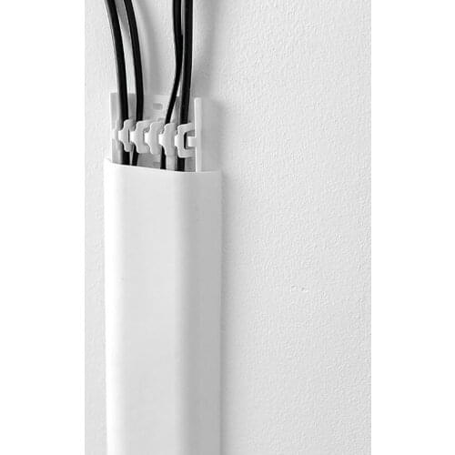 1pcs 30cm Self-adhesive Raceway Wall Cord Duct Cover Cable Duct Ties Fixer Fastener Holder for Cable Organizer Storage Clip