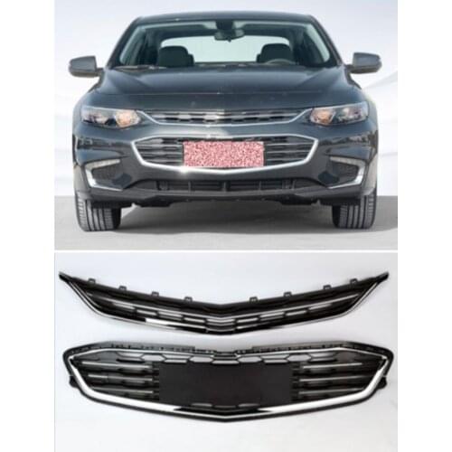For Chevrolet Malibu XL 2016- 2018 Upper Lower Front Bumper Mesh Grille Grill 2PCS