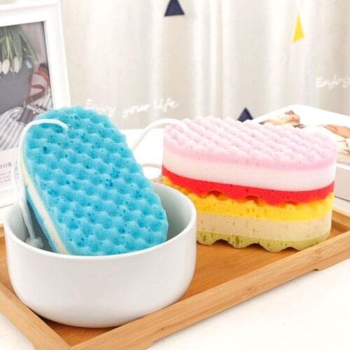 Three-layer Soft SPA Foam Sponge Bath Towel Shower Brush Massage Body Skin Cleaning Brush For Baby Children Adults