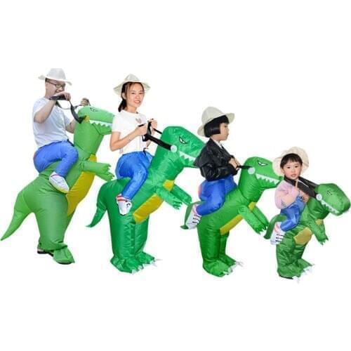 Party Dinosaur Costume Inflatable Costumes Parent-child Riding Toys Dressed Up Dolls