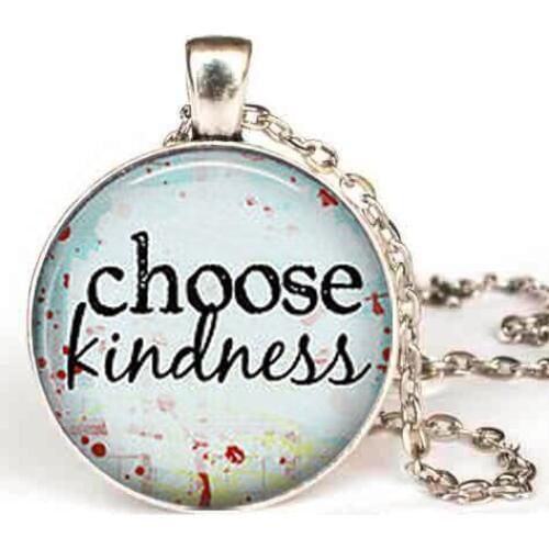 Antique VINTAGE Choose Kindness Inspirational Quote Pendant Necklace jewelry steampunk mens chain women fashion new 2017 charm