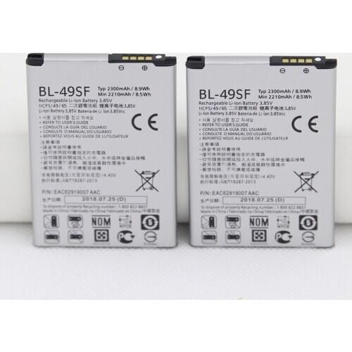 ISUNOO 2pcs/lot Mobile Phone Internal Replacement Battery BL-49SF For LG Beat G4C G4s G4 mini H515 H525N 2300mah