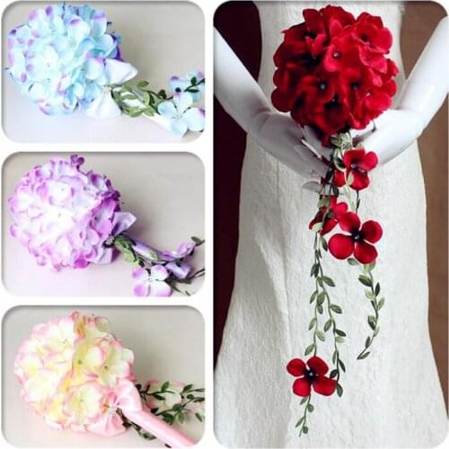 High quality bride bouquet wedding decorations diameter about 14cm five colors to choose Artificia Wedding Bouquets WQ22