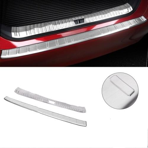For Toyota Avalon 2019-2021 Silver Steel Rear Bumper Protector Guard Rearguard Trim Cover Car Styling Accessories
