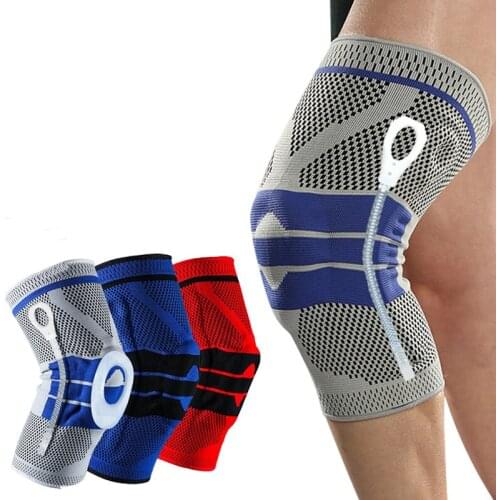 1 Piece Silicone Knee Pads Strap Knee Braces For Arthritis Knee Pads For Joints Support Meniscus Compression Protection Sport