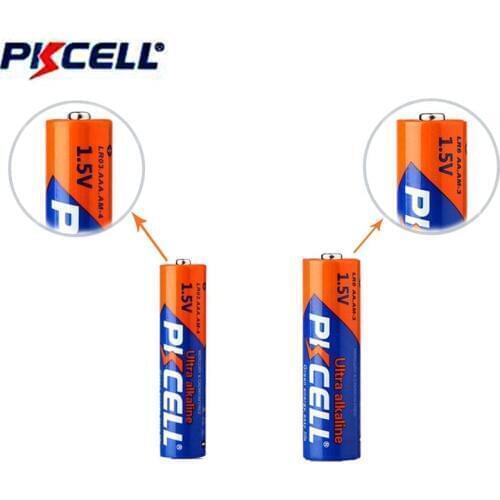 120PCS PKCELL Alkaline Battery 60PCS 1.5V AAA LR03 AM4 E92 140MIN ＋60PCS 1.5V AA LR6 AM3 E91 360MIN For Power Remote Rontrol